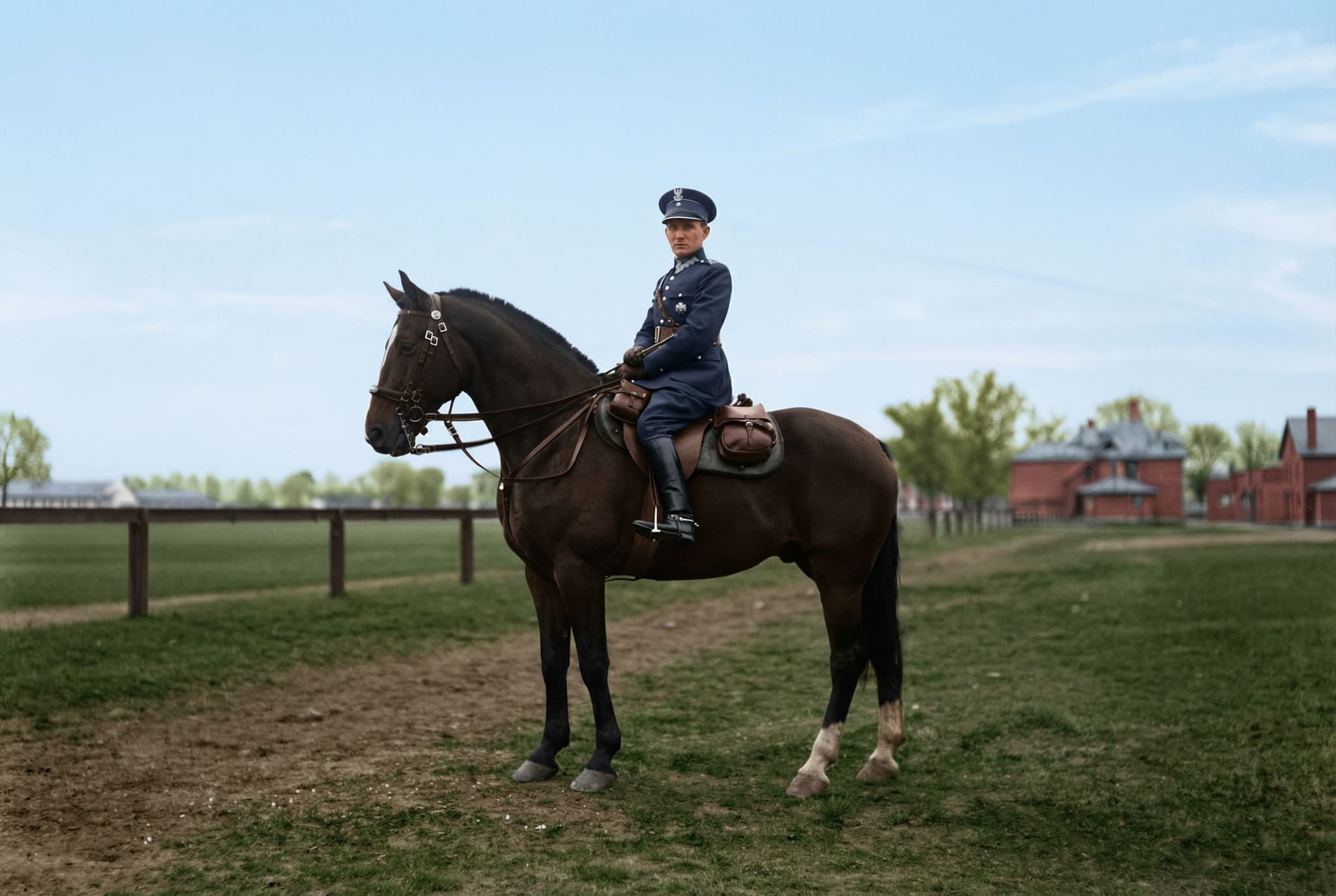 Po: Renowacja zdjęcia Porucznika Domagalskiego na koniu