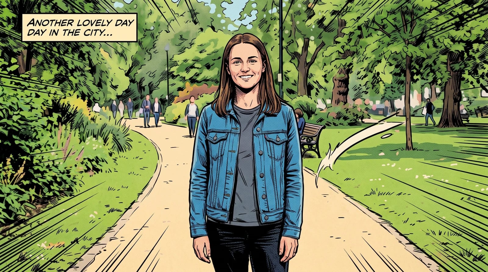 To samo zdjęcie po stylizacji w Retuszuj.pl — styl: Komiks. Rysy twarzy i kompozycja zachowane