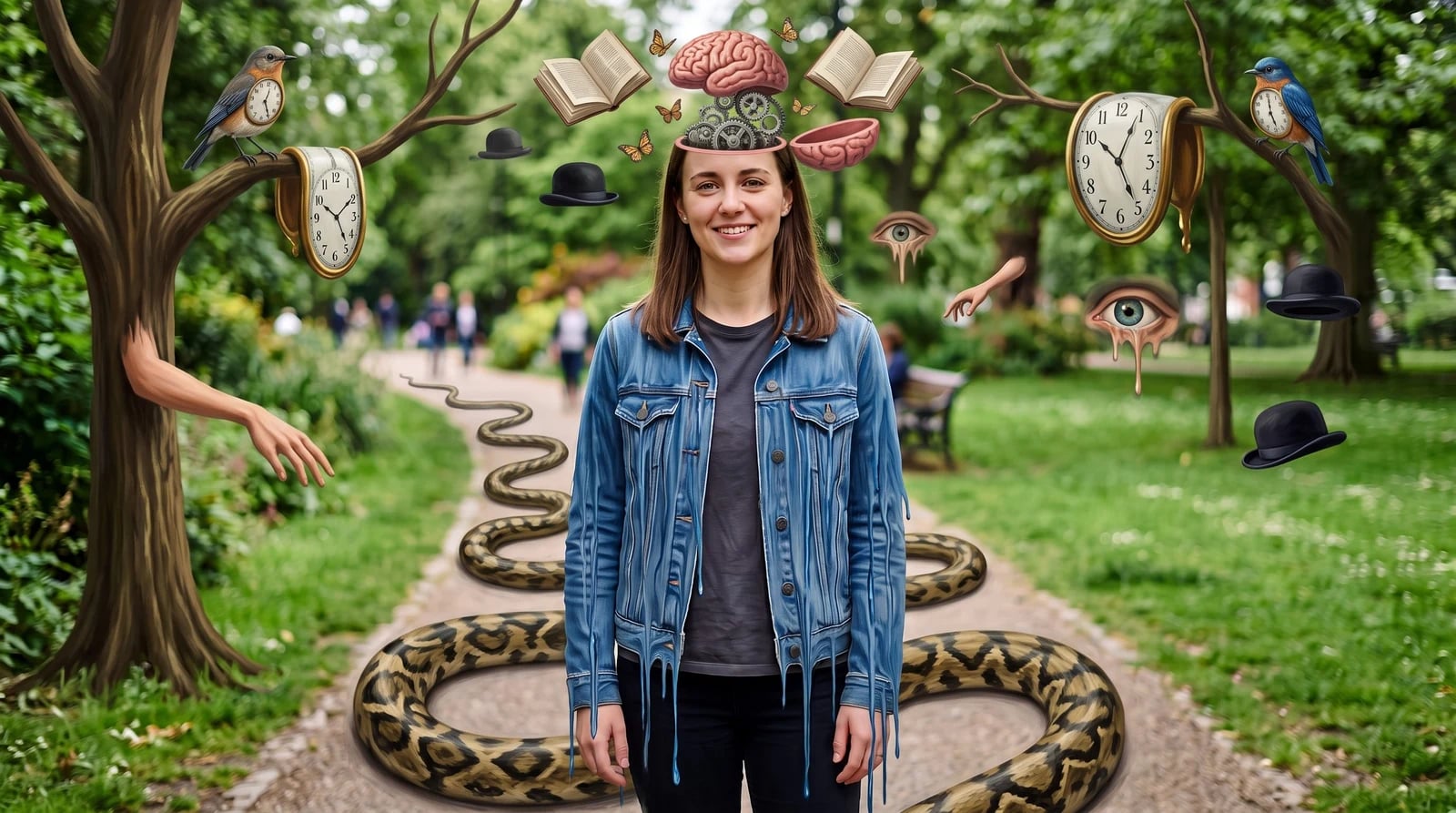 To samo zdjęcie po stylizacji w Retuszuj.pl — styl: Surrealizm. Rysy twarzy i kompozycja zachowane